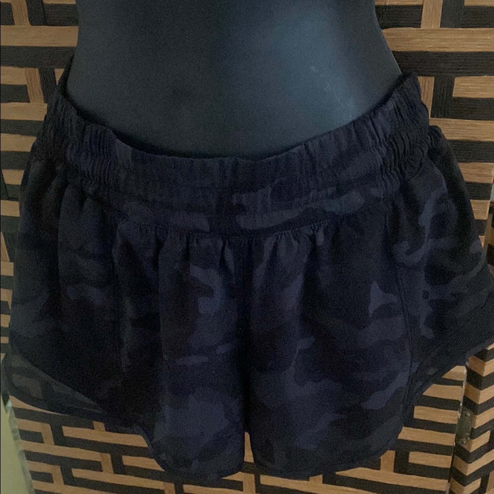 Women's Black Camouflage Shorts